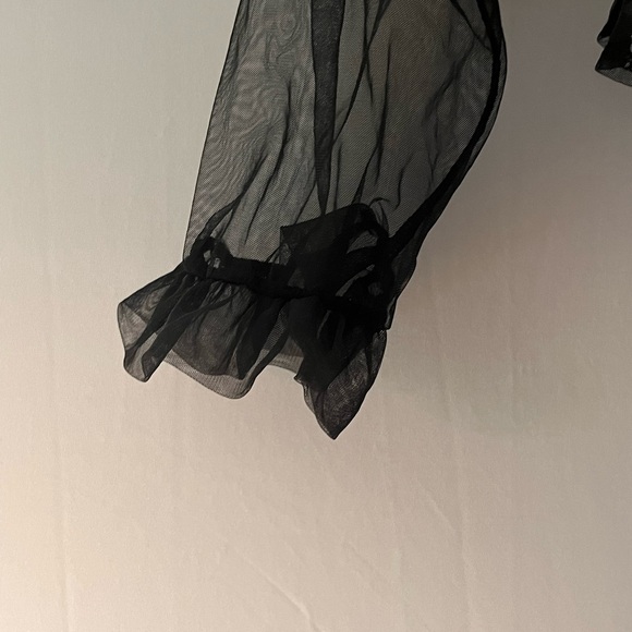 Sheer Black Ribbon Cover Up - Picture 3 of 3